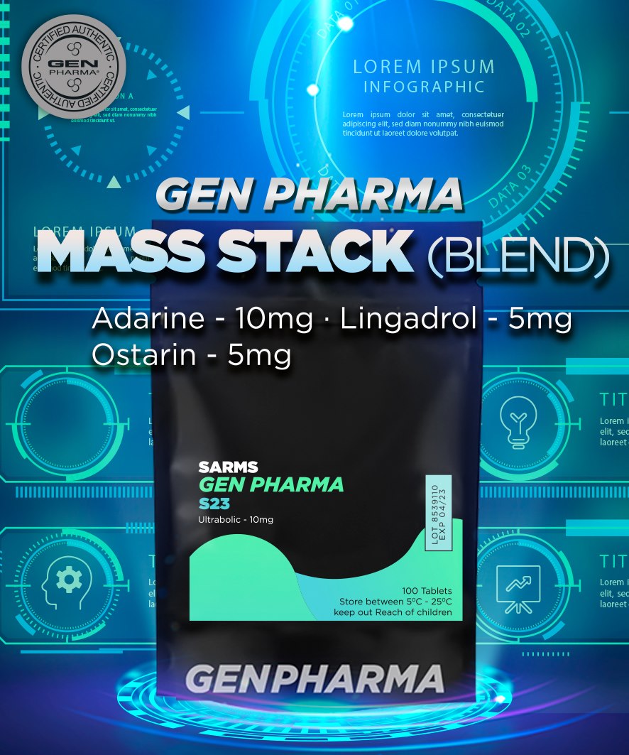 MASS STACK  (Andarine 10mg +Ligandrol 5mg·+ Ostarine 5mg | GEN PHARMA SARMS