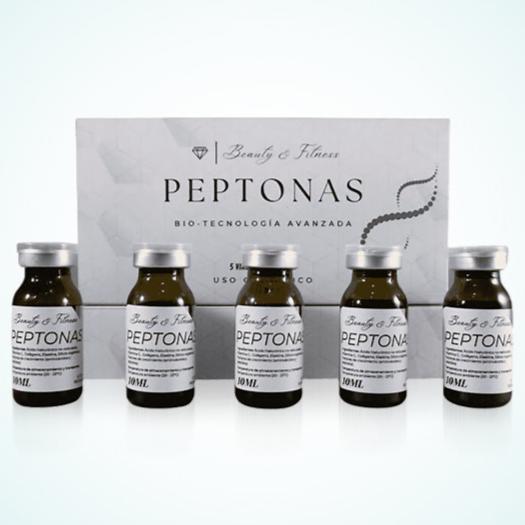 PEPTONAS - Crecimiento de fibras musculares en glúteos, incrementa volumen y tono muscular PEPTONAS para glúteos - caja con 5 frascos de 10 ml- SPA Premium