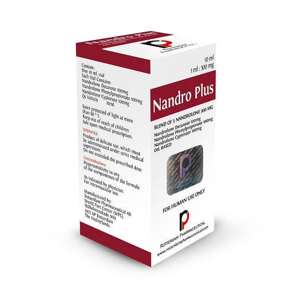 NANDRO PLUS 300 - Decanoato de Nandrolona ó Decadurabolin 300mg / 10 ml ROTTERDAM PHARMACEUTICAL