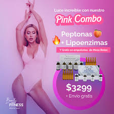 COMBO PEPTONAS PARA GLUTEO Y LIPOENZIMAS - Aumento de tamaño de Glúteos & Quema de Grasa Localizada en abdomen y zonas difíciles - caja con 5 frascos de 10 ml- SPA Premium