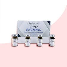 LIPOENZIMAS para eliminar grasa localizada en abdomen, papada, brazos y piernas - caja con 4 frascos de 10 ml- SPA Premium