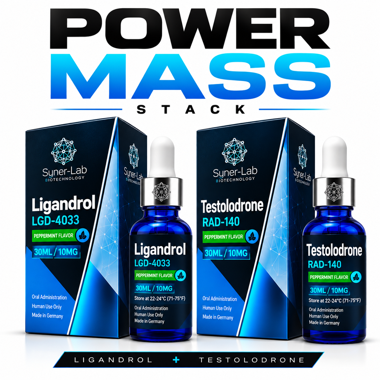 Power Mass de Synerlab, combo de Ligandrol y Testolodrone