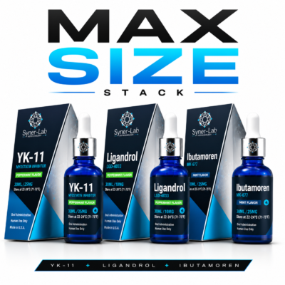 Max Size de Synerlab, combo de YK-11, Ligandrol e Ibutamorin