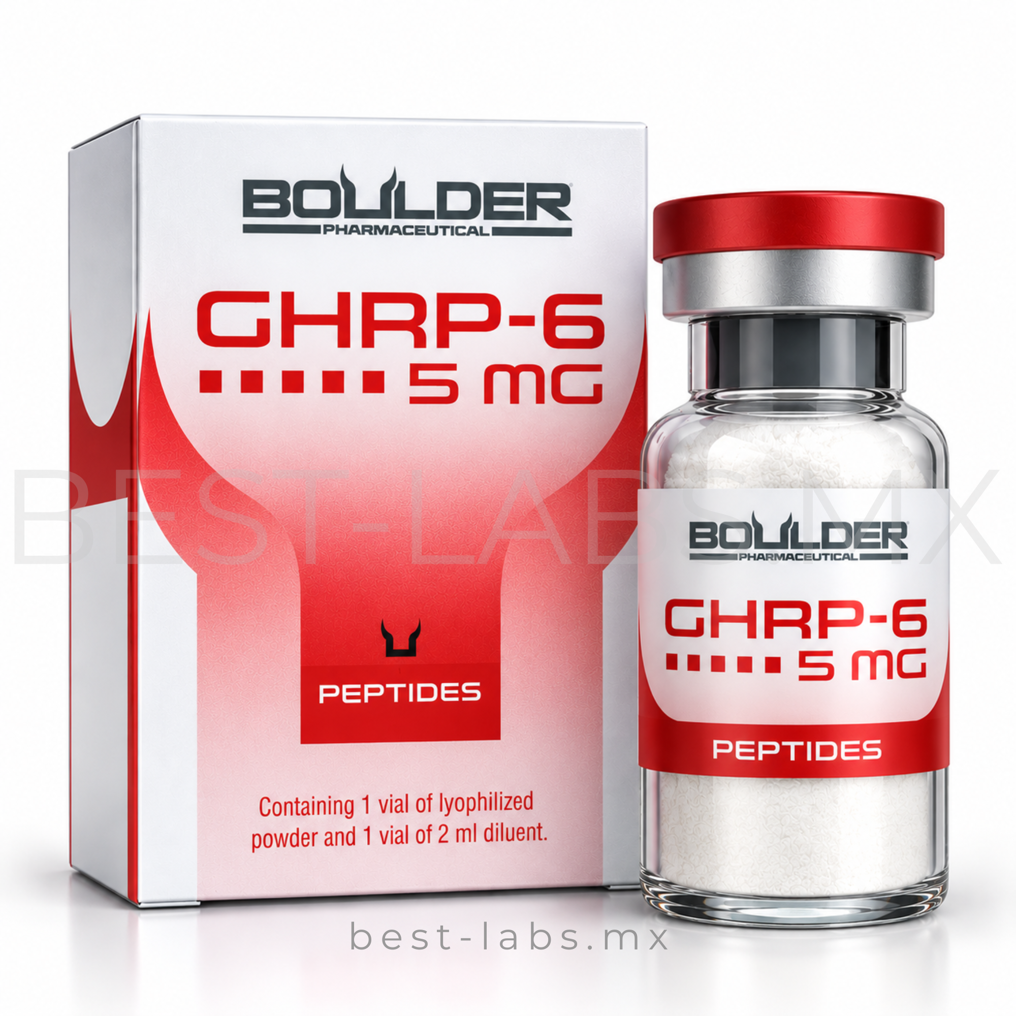 GHRP-6 5 mg – Secretagogo de Hormona de Crecimiento | Boulder Pharmaceutical