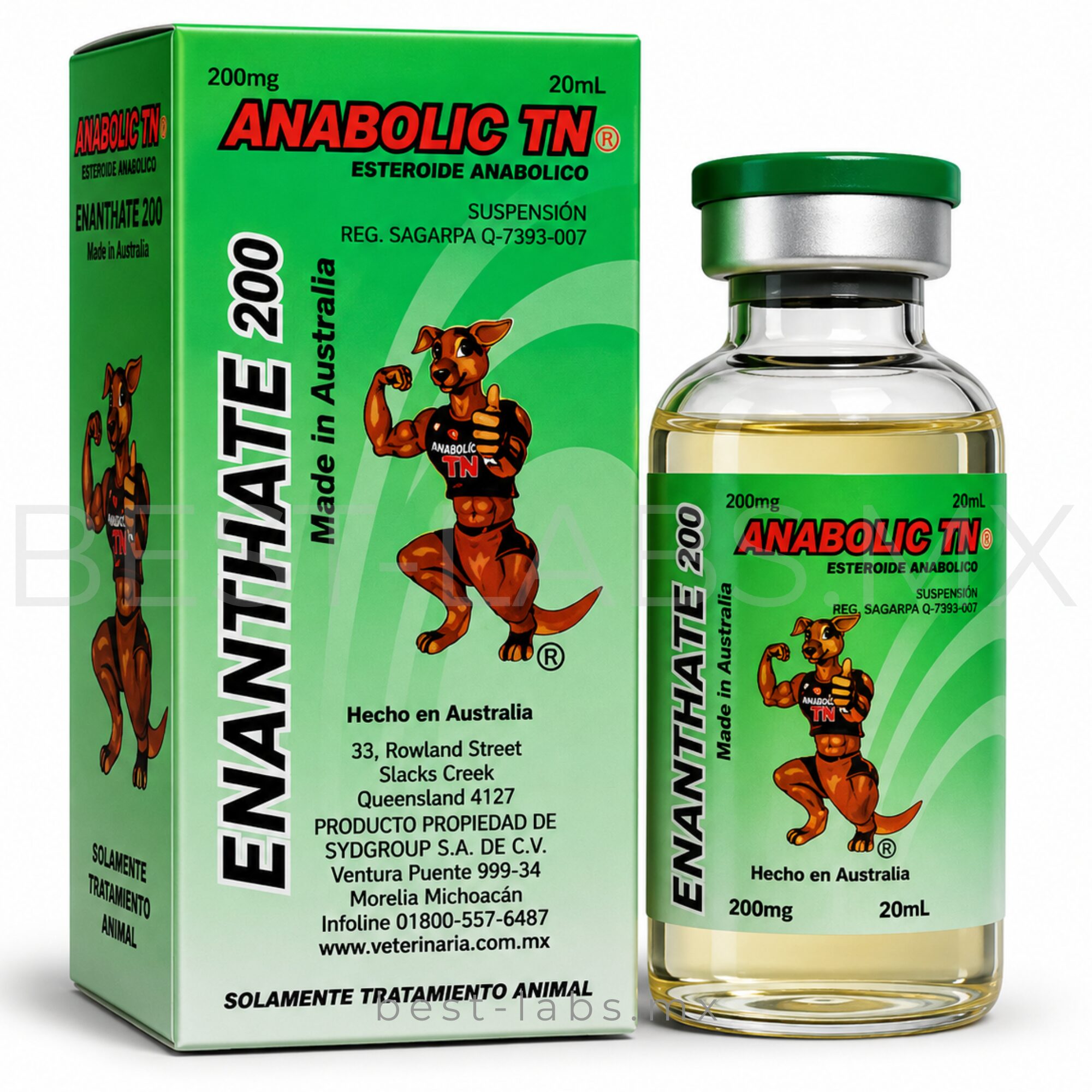 Enantato 200 mg / 20 ml – Enantato De Testosterona Performance Enhancement Compound | Canguro VET®