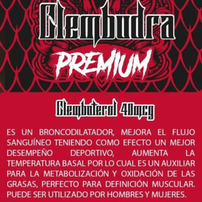 CLEMBUDRA (Clembuterol) 40 mcg / 100 Tabletas / Dragon Pharma Premium - esteroides