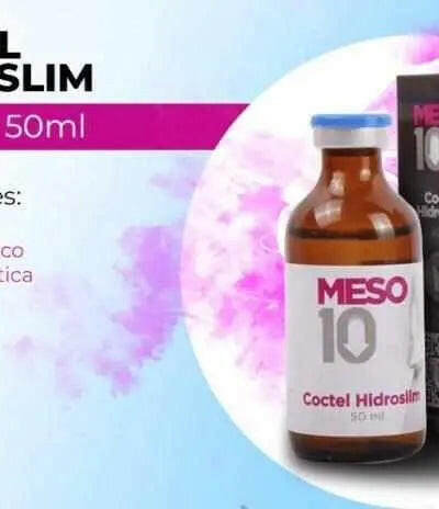 Coctel Hidroslim / L-Carnitina, Silicio Organico, Centella Asiática | 50 ML | Meso 10 - mesoterapia