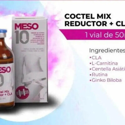 Coctel Mix Reductor más CLA / CLA, Carnitina, Centella Asiática, Rutina, Ginko Biloba 50 ML | Meso 10 - mesoterapia