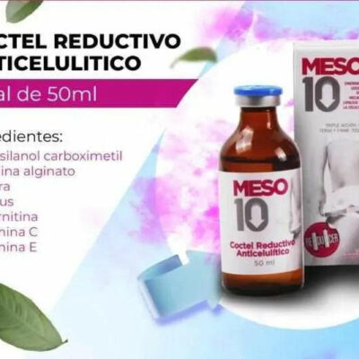 Coctel Reductivo Anticelulítico/ Hiedra, Rascus, Vitaminas C, E, Carnitina, Methil Carbo / 50 ML | Meso 10 - mesoterapia