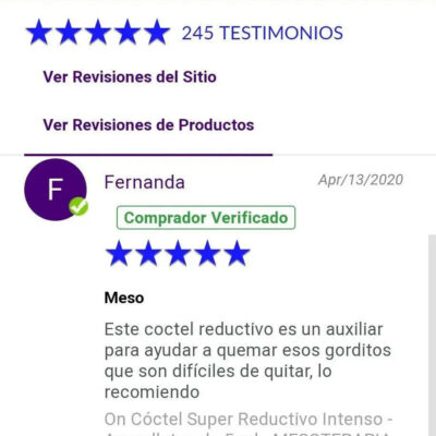 Cóctel Super Reductivo Intenso - Ampolletas de 5 ml - MESOTERAPIA Mesofrance - mesoterapia