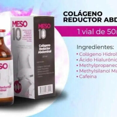 Colageno Reductor Abdominal / Colageno Hidrolizado, Ácido Hialurónico, Methil1, Methil2, Cafeína - 50 ML | Meso 10 - mesoterapia