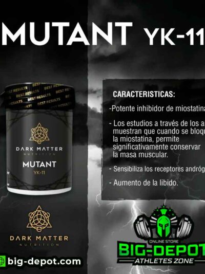 MUTANT (YK-11) Inhibidor de Miostatina ● 60 tabletas (30 servicios de 2 TABS | 5 MG x TAB) | SARMS DARK MATTER - SARMS