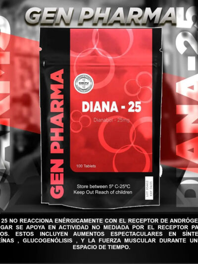 DIANA -25 mg (Metandrostenolona / Dianabol) 100 TABLETAS - GEN PHARMA - esteroides