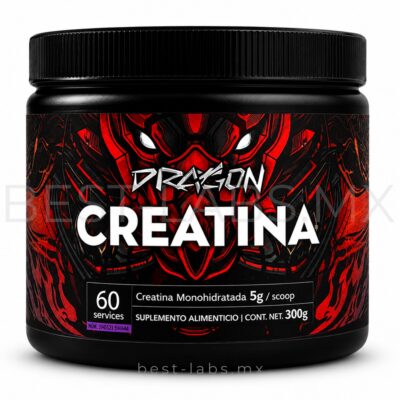 Creatina Monohidratada 300 g 60 servicios (5 g por scoop) – Dragon Pharma