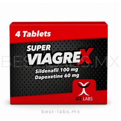 SUPER VIAGREX - 4 tabletas SILDENAFIL + DAPOXETINE   de 100 mg  XT Labs