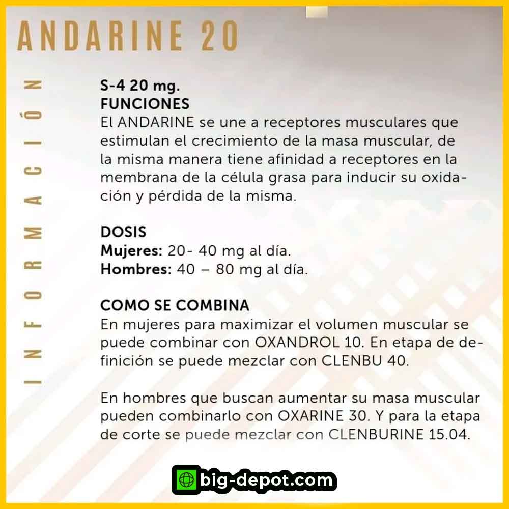 Andarina 20 mg (S-4) 60 cápsulas | Sarms Eurolab - Image 2