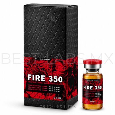 Fire 350 (Testosterona Base 150mg/Trembolona Base 100mg/Stanozolol 100mg) 10 ampolletas de 1ml | Dragon Pharma