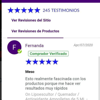 Lipoescultor / Quemador / Antioxidante Ampolletas de 5 ML - MESOTERAPIA Mesofrance -