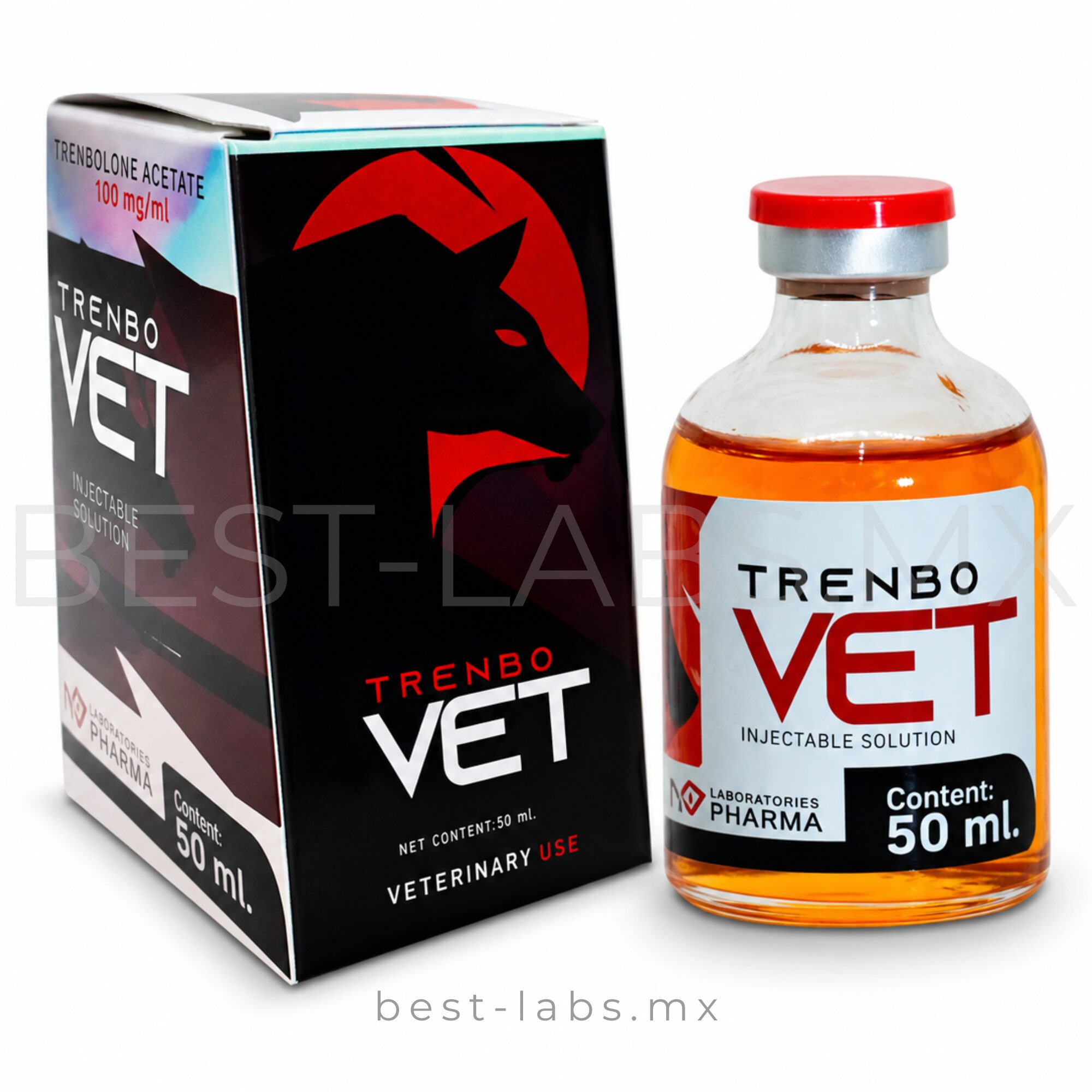 TRENBO VET 75mg (TREMBOLONA) TRENBOLONE ACETATE Frasco de 50 ML | VETER IIX PHARMA LABORATORY