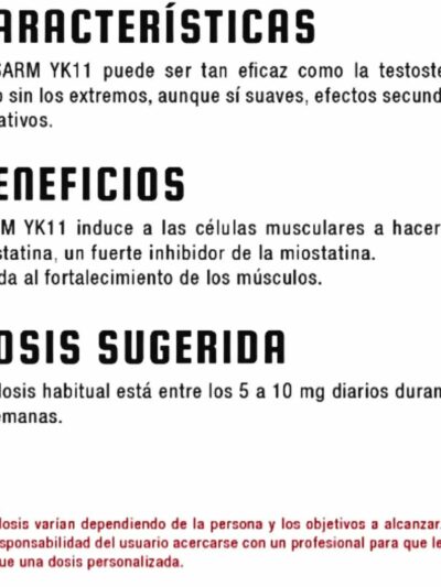 MYOSTATIN INHIBITOR - YK11 3mg - DRAGON PHARMA - FIT Depot de México