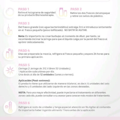 PEACH UP 🍑 - (Péptido PEG-MGF) | Ideal para el crecimiento muscular localizado, (ambos sexos) perfecto para glúteos, piernas, hombros, y bíceps - Biomesoterapia Suiza - mesoterapia
