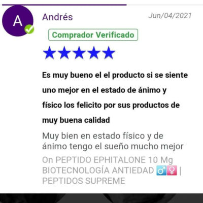 PEPTIDO EPHITALONE 10 Mg BIOTECNOLOGÍA ANTIEDAD ♂️♀️ | PEPTIDOS SUPREME - PEPTIDO