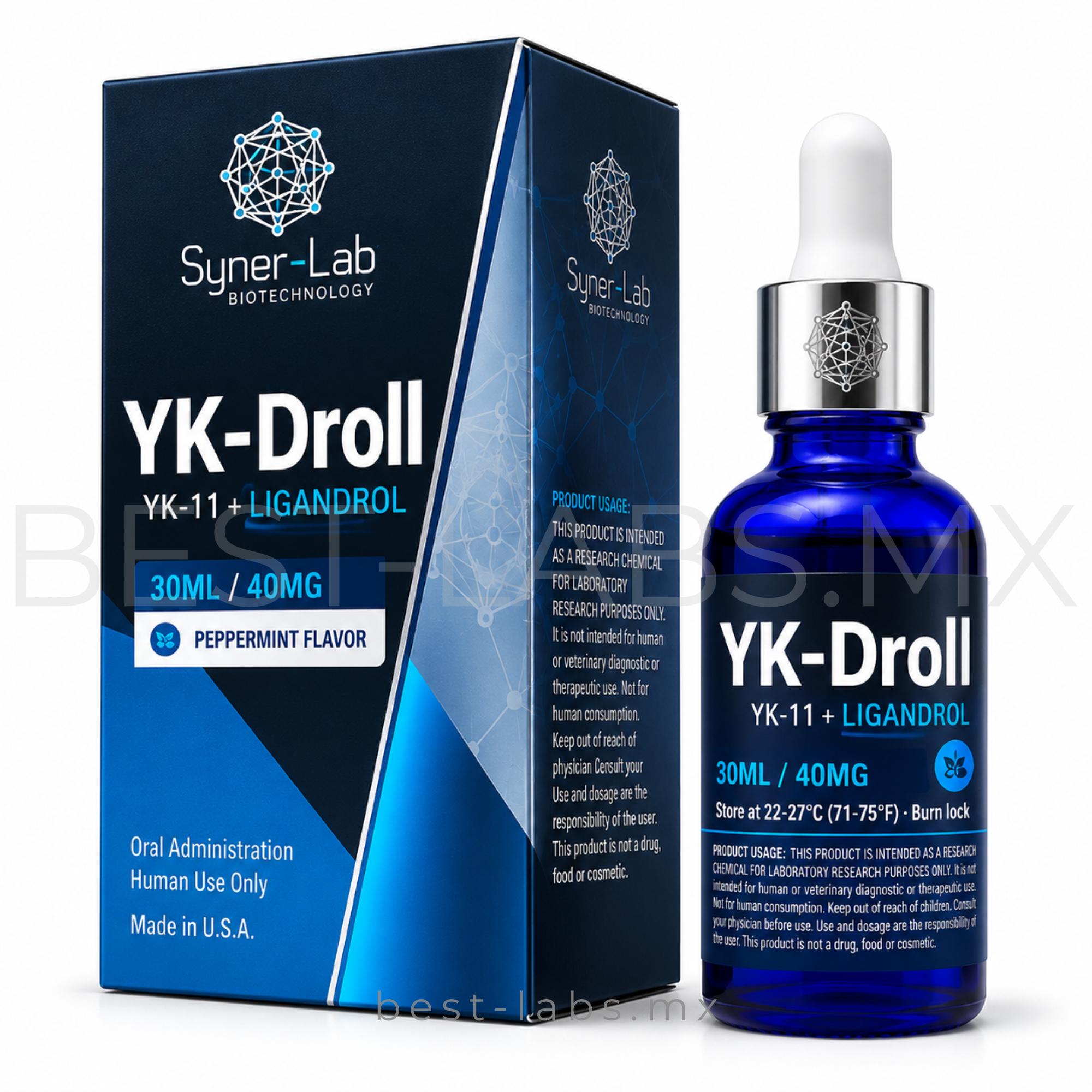 YK-Droll 40 mg/ml de Synerlab, fórmula combinada de YK-11 y Ligandrol