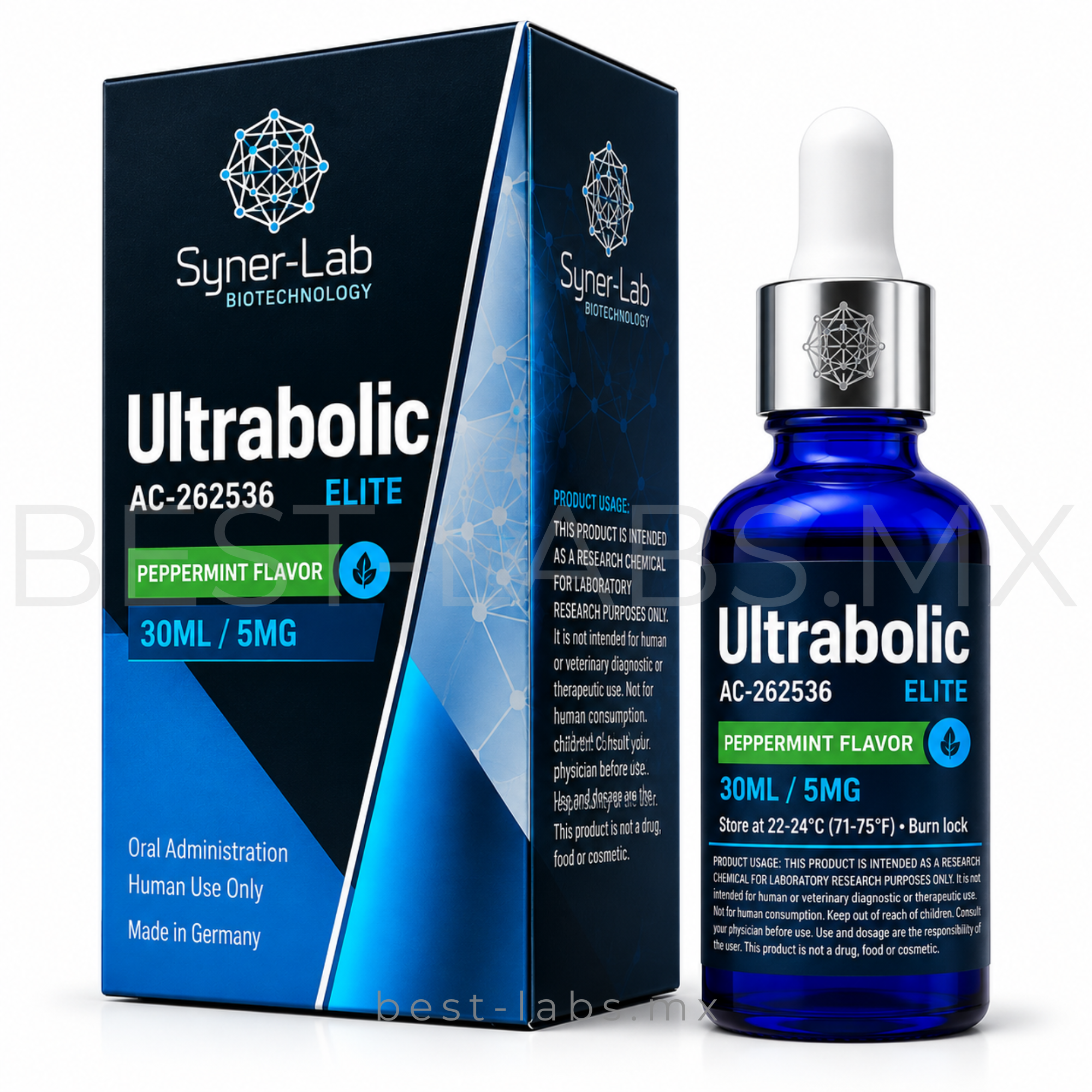 Ultrabolic S-23 20 mg/ml de Synerlab, frasco de 30 ml
