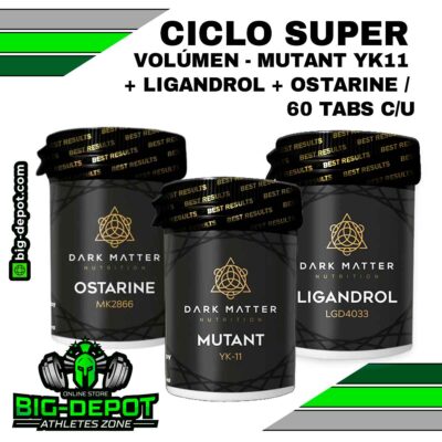 Ciclo super volumen YK11 Ligandrol Ostarine Sarms Dark Matter 60 tabletas Big Depot original