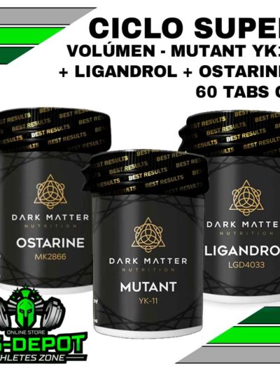 Ciclo super volumen YK11 Ligandrol Ostarine Sarms Dark Matter 60 tabletas Big Depot original