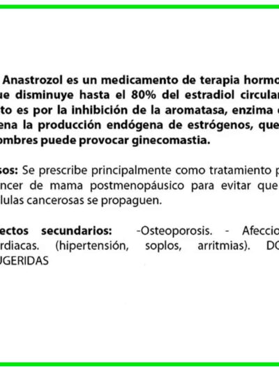 ANASTROZOL 1 MG / || 60 Tabletas | SMART PHARMACEUTICAL - esteroides anabolicos