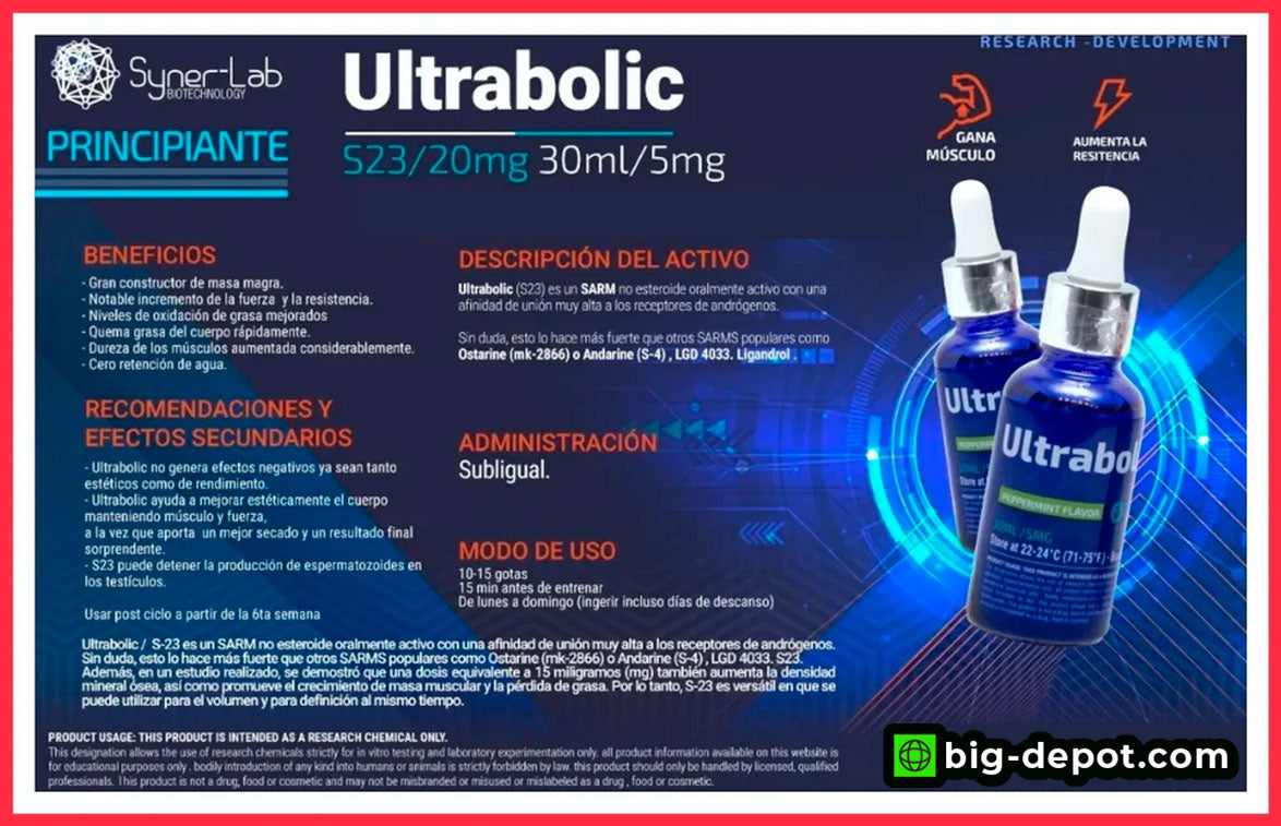 Ultrabolic (S-23) 20MG 30ML | SARMS SYNERLAB - SARM