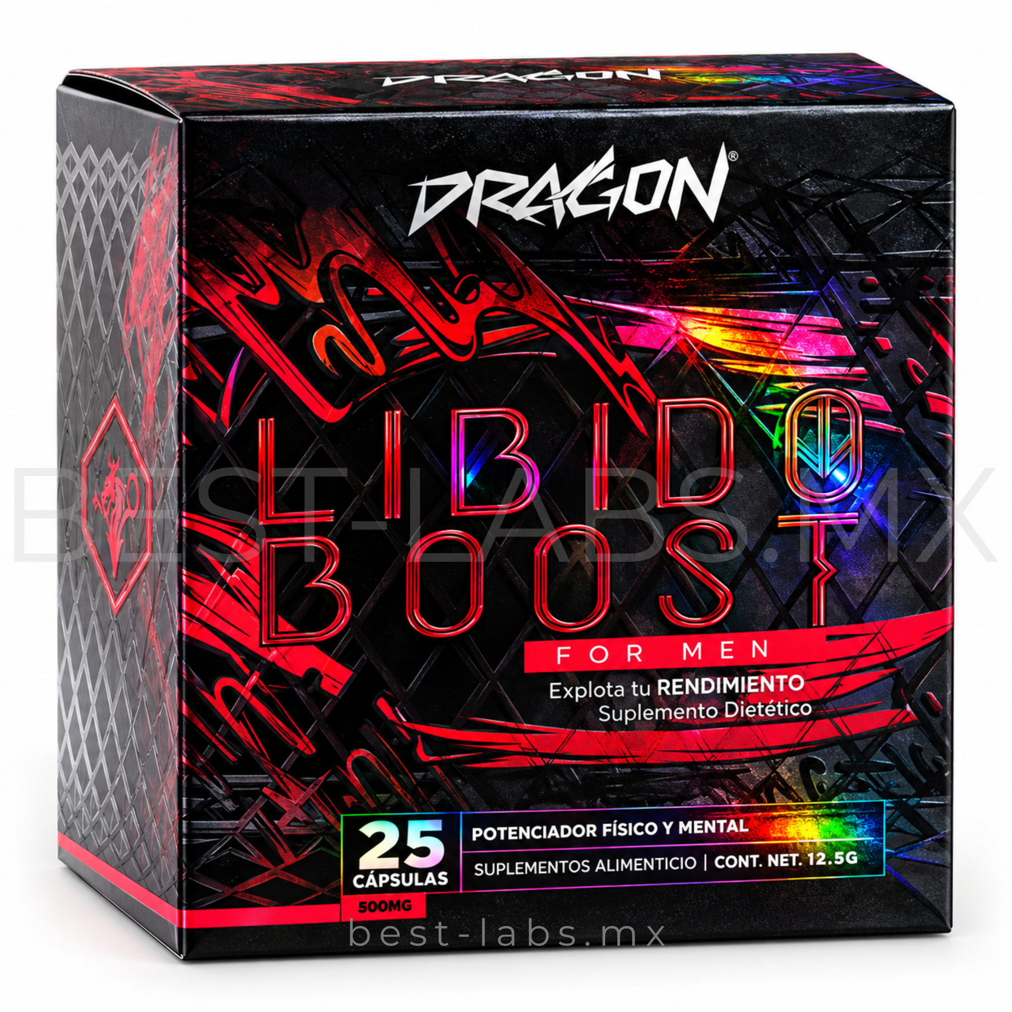 Libido Boost Men 500 mg – Testosterona, Libido y Vitalidad | Dragon